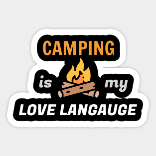 camping is my love language - hiking funny Sticker